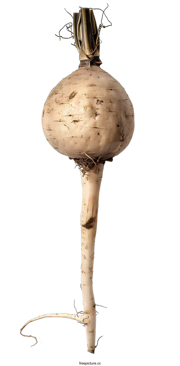 [Transparent Background PNG]Single Organic Parsnip Isolated On White Background