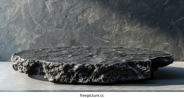 Black Rough Stone Podium for Product Photography