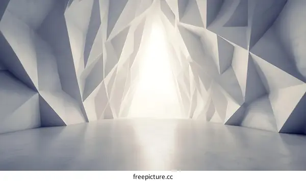 Abstract Geometric Concrete Interior Design