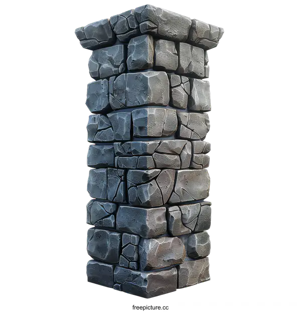 [Transparent Background PNG]Stone Pillar Fantasy Architecture Element