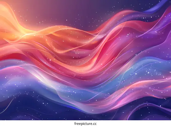 Wavy vibrant colorful abstract background