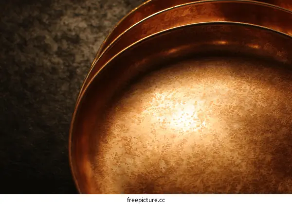Copper Bowls Close-up Detail