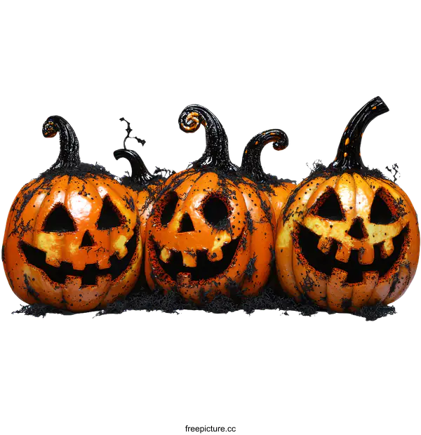 [Transparent Background PNG]Halloween Pumpkins Decoration