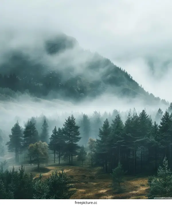 Misty Mountain Landscape