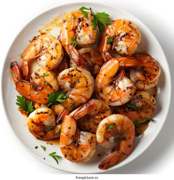 A plate of delicious shrimp