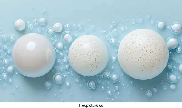 Abstract Geometric Shapes with Bubbles