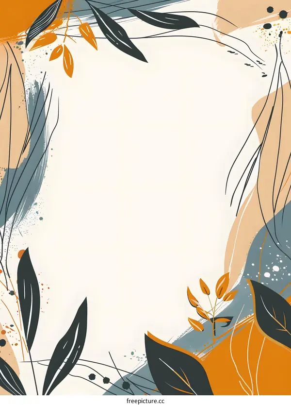 Abstract Floral Background With White Space