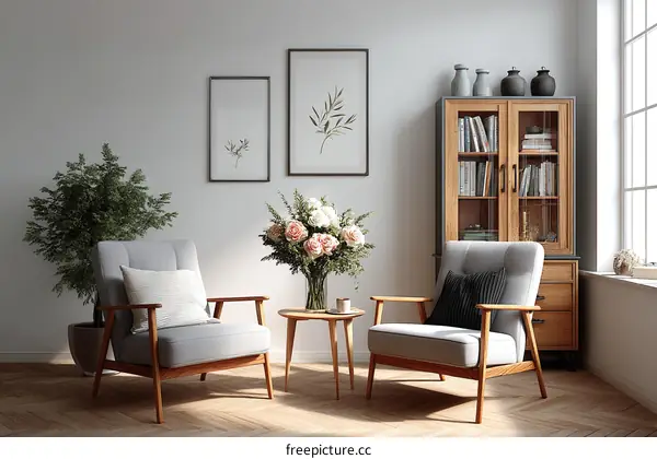 Modern Living Room Interior Design Illustration
