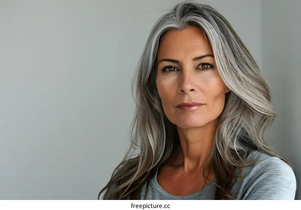 Portrait of a Woman with Gray Hair