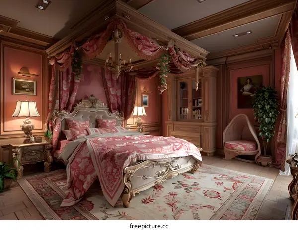 European-style classical bedroom