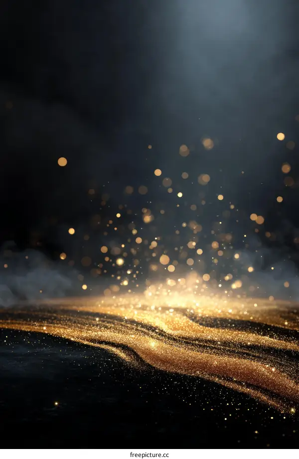 Golden Glitter Sparkling Background