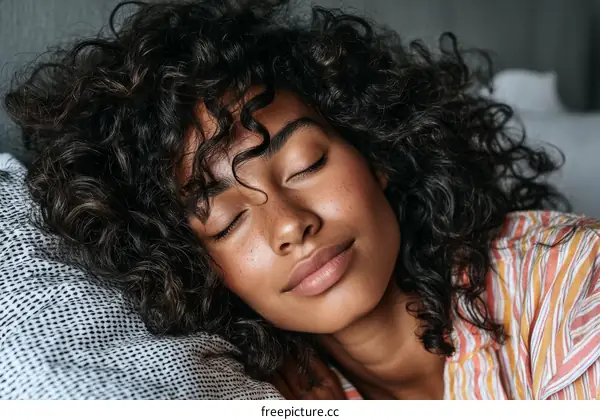 Close-up of a Woman Sleeping peacefully