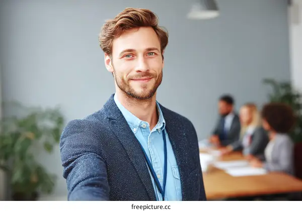 Business Professional Portrait in Meeting Room