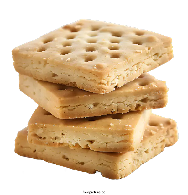 [Transparent Background PNG]Stack of square biscuits