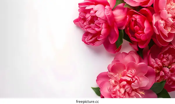 Pink Peonies Flowers Floral Background