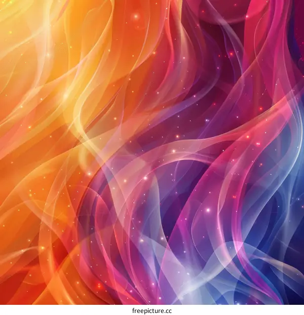 Abstract Colorful Flowing Lines Background Design