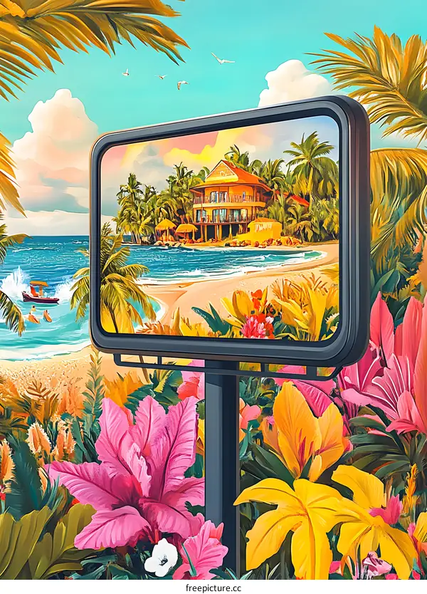 Tropical Beach House on Billboard
