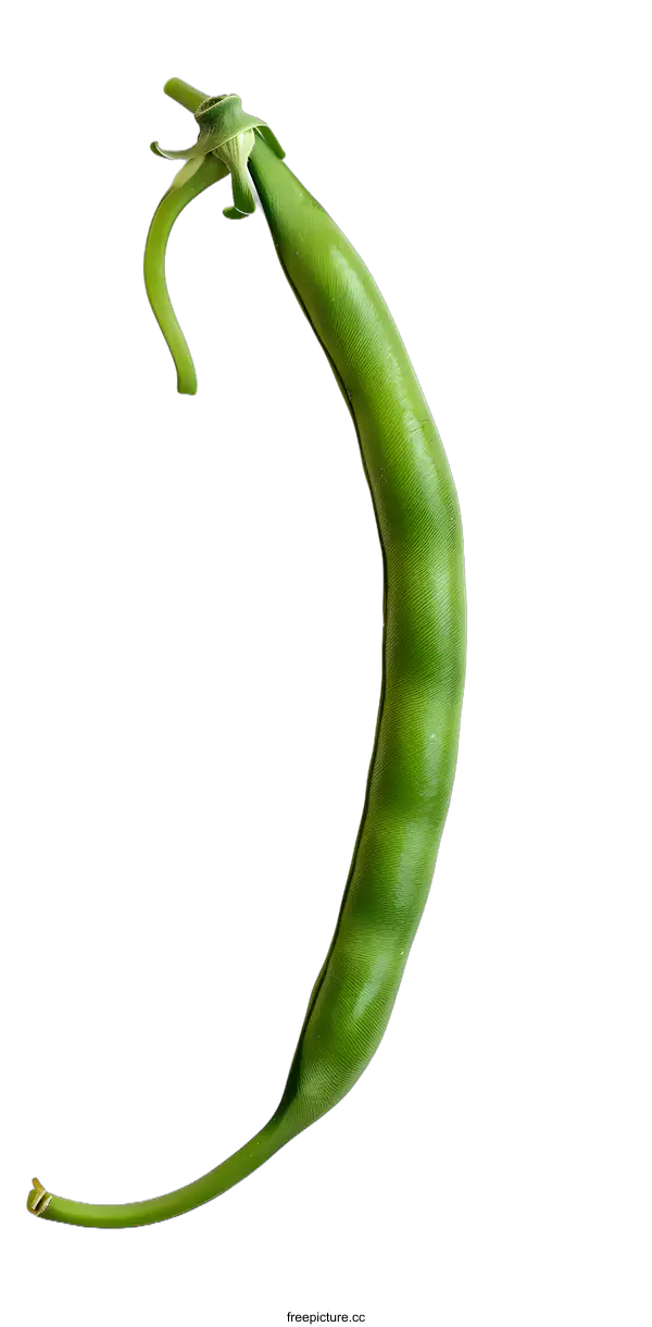 [Transparent Background PNG]Fresh Green Pea Pod on White Background