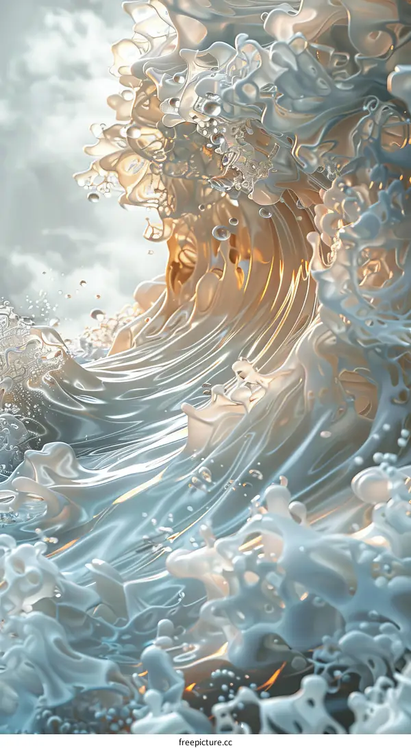 Abstract Artistic Liquid Wave