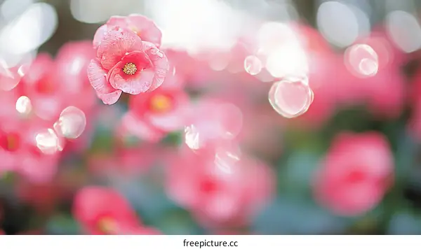 Beautiful Pink Flowers in Soft Focus