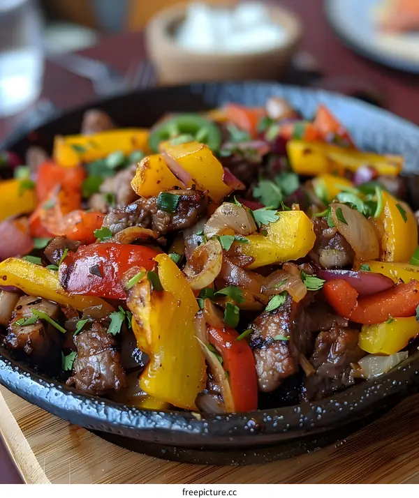 Sizzling fajita skillet