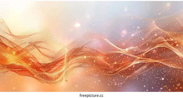 Abstract Golden Waves Background