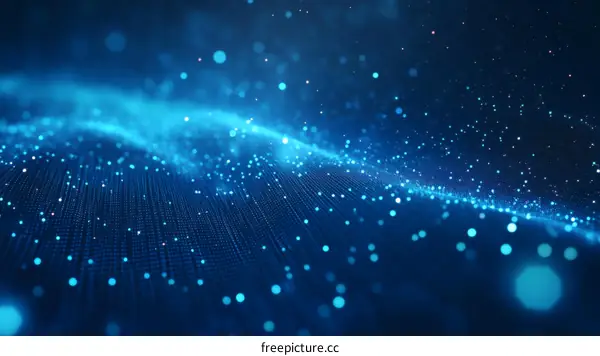 Abstract Blue Digital Wave Background Design