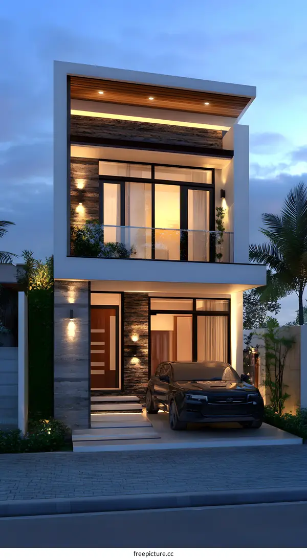 Modern Minimalist Two Story Home Design