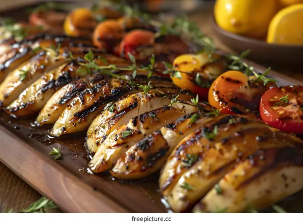 Grilled Chicken with Tomatoes and Thyme