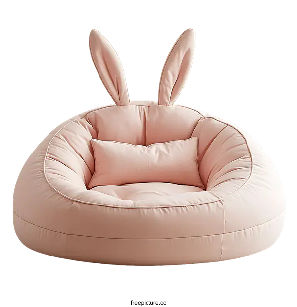 [Transparent Background PNG]Cute Rabbit Ear Shaped Sofa for Kids