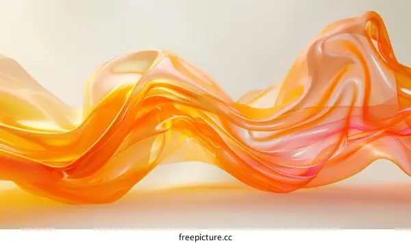 Orange translucent wave