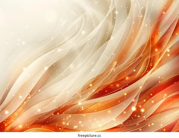 Abstract red and white waves