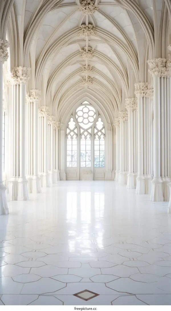 ornate white gothic architecture interior