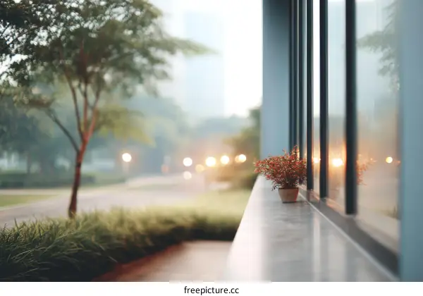 Morning Light Through City Window