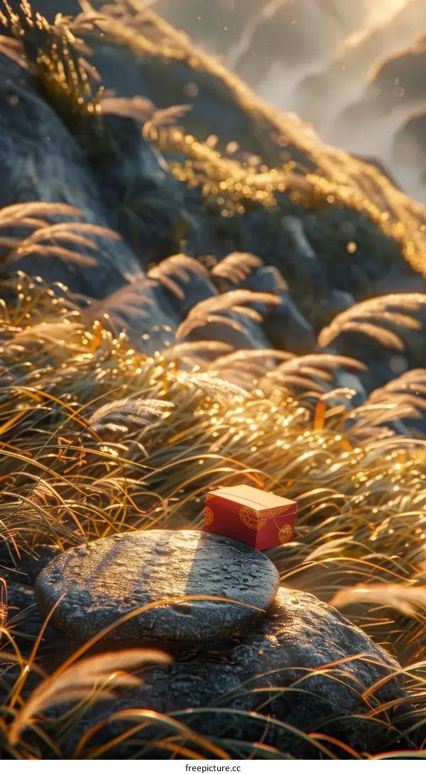 rays of sunshine through the grass