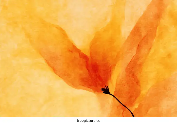 Abstract Watercolor Flower Painting