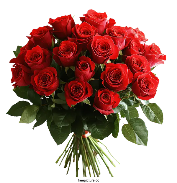[Transparent Background PNG]Beautiful Red Rose Bouquet