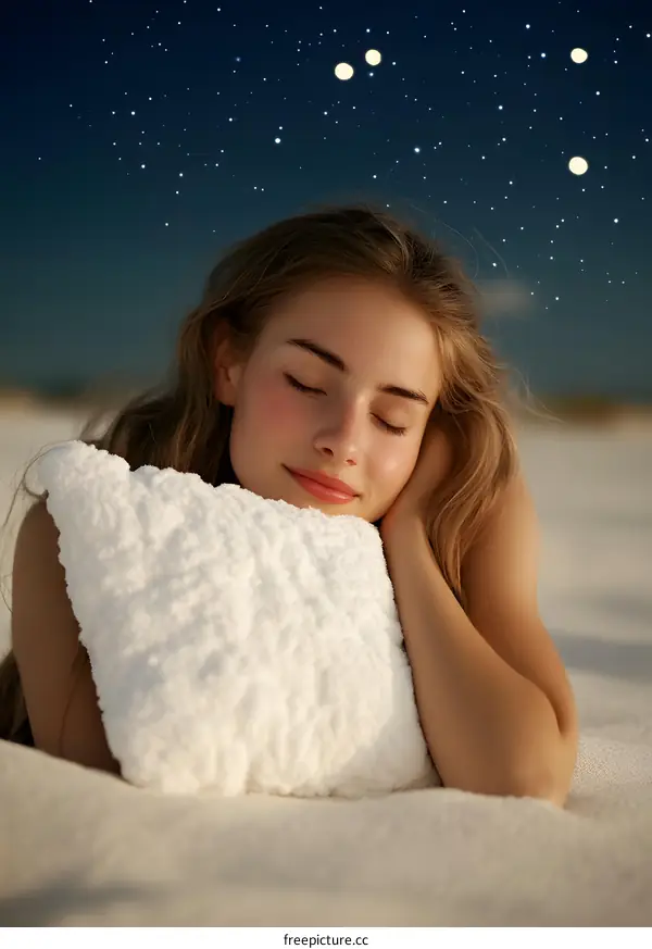 Sleeping Beauty Under the Night Sky