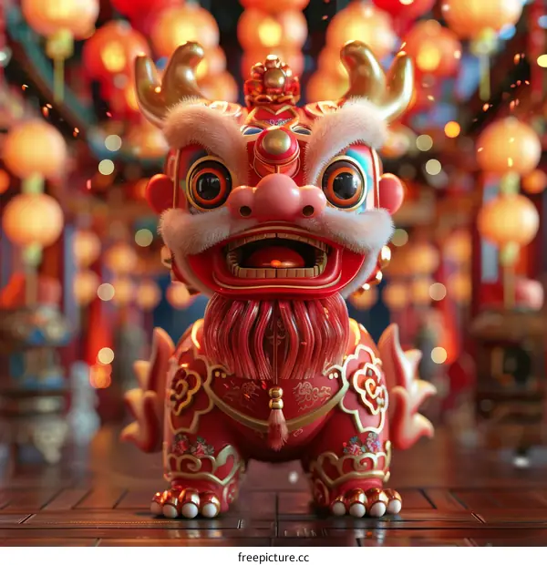 Lion Dance Performance - Chinese New Year Celebration