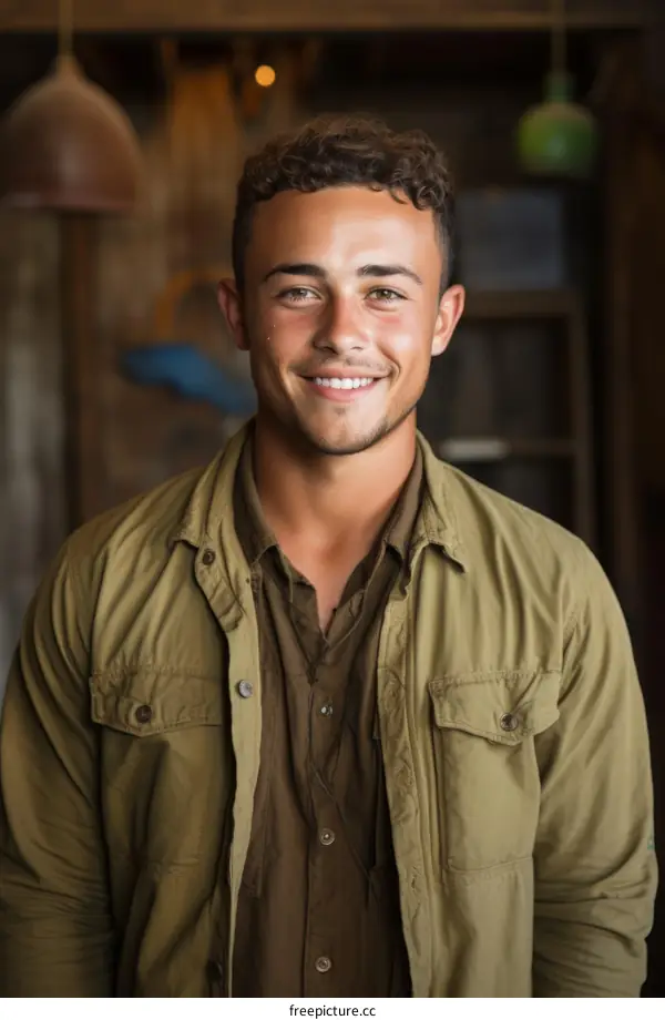 Portrait of a young man smiling
