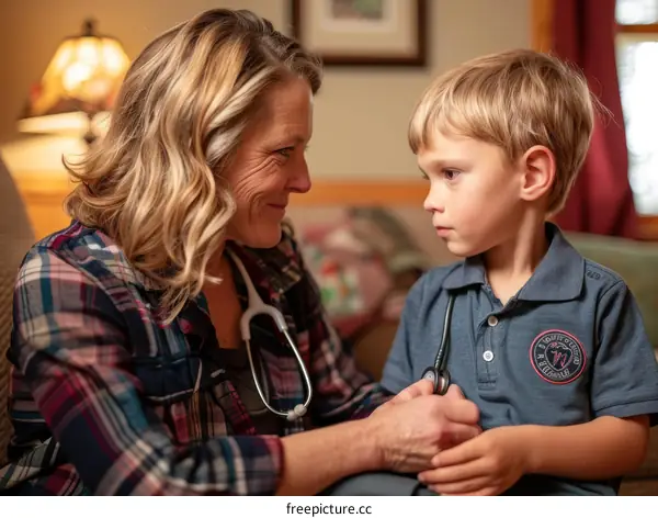 Little Boy And Doctor