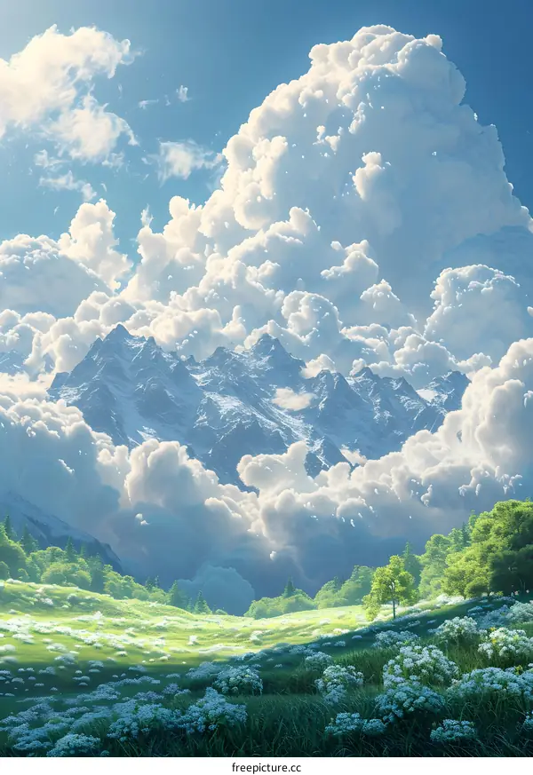 The Clouds Above the Lofty Peaks