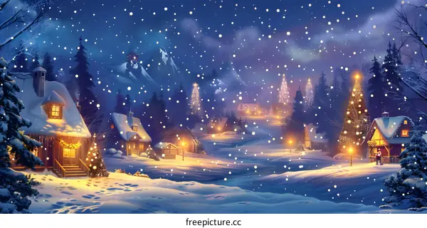 Snowy Christmas Village