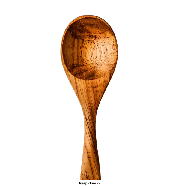 [Transparent Background PNG]Wooden spoon on white background