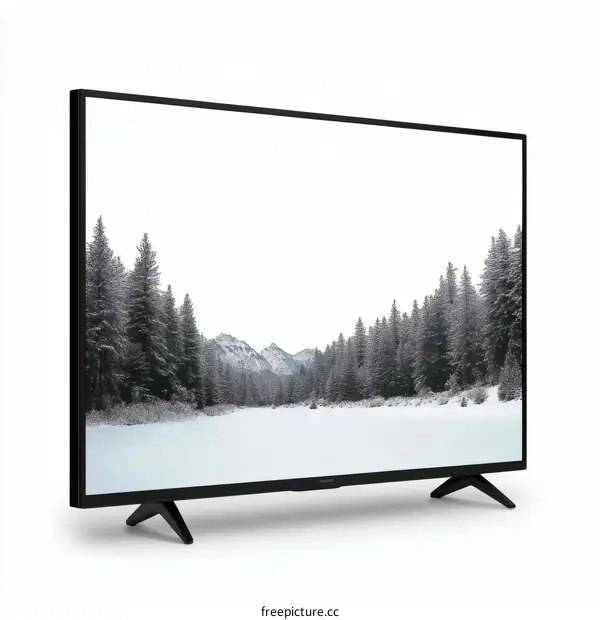 Winter Landscape on a Flat Screen TV