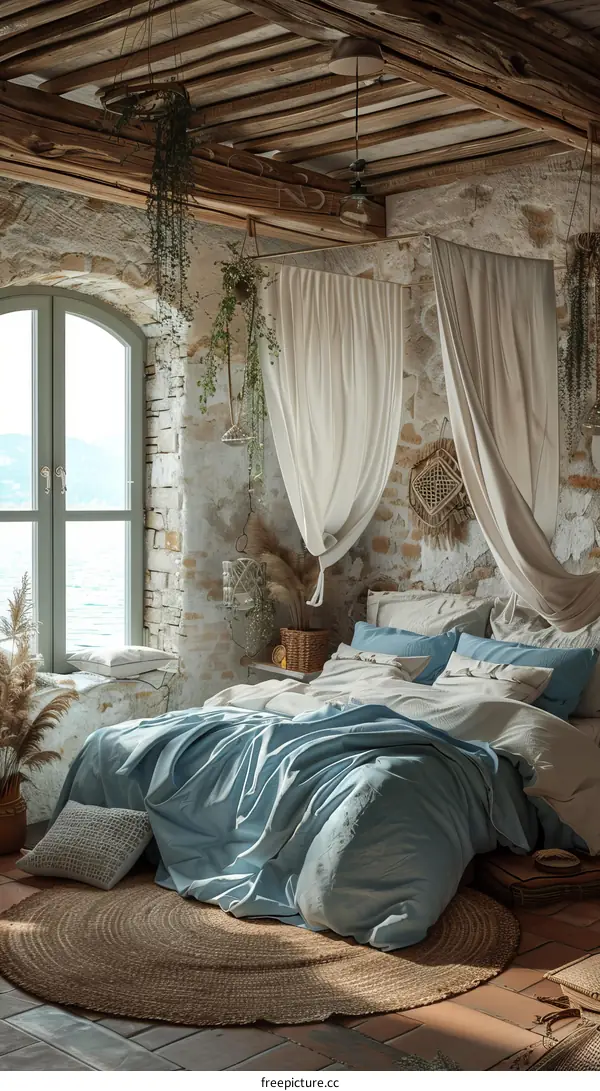Rustic Coastal Bedroom Interior Design
