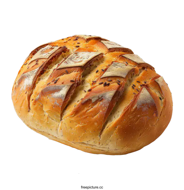 [Transparent Background PNG]A loaf of bread on a black background