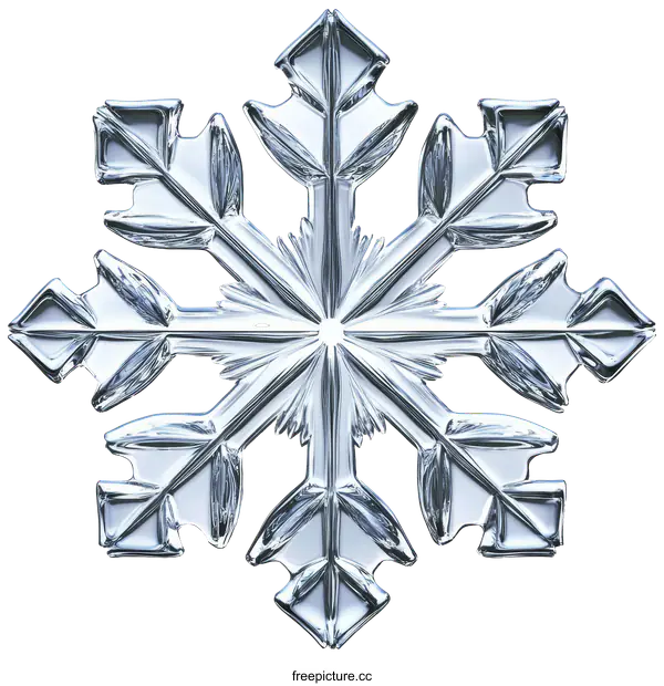 [Transparent Background PNG]Magnificent Ice Crystal Snowflake Pattern