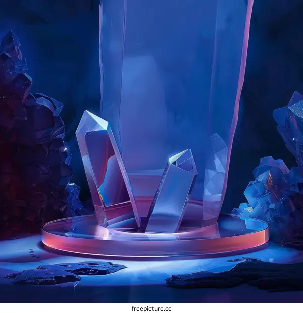 Mystical Crystal Formation in a Magical Cave