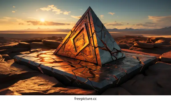 A Mysterious Metal Pyramid Emerges from the Desert Sands